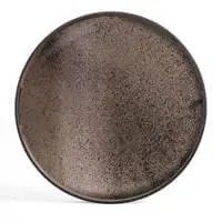 Aged Round Mirror Tray